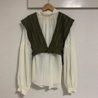 ビューティアンドユースユナイテッドアローズ(BEAUTY&YOUTH UNITED ARROWS)のtan 18ss ストライプビスチェ(ベスト/ジレ)