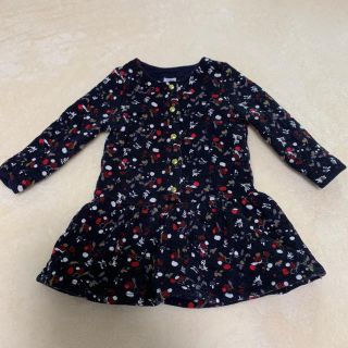 プチバトー(PETIT BATEAU)の専用！！プチバトー  ネイビー花柄ワンピース 24M 86cm(ワンピース)