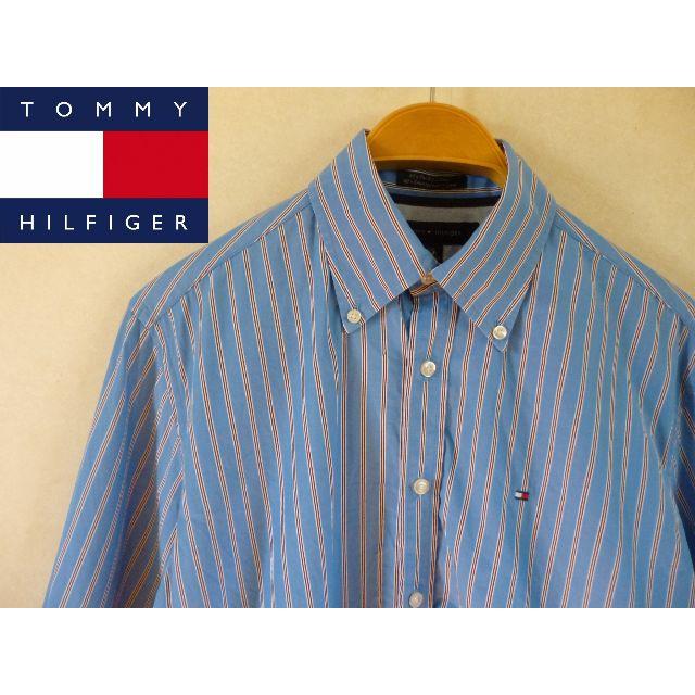 TOMMY HILFIGER(トミーヒルフィガー)の美品 トミーヒルフィガー 長袖シャツ S ワンポイント 刺繍 ロゴ メンズのトップス(シャツ)の商品写真
