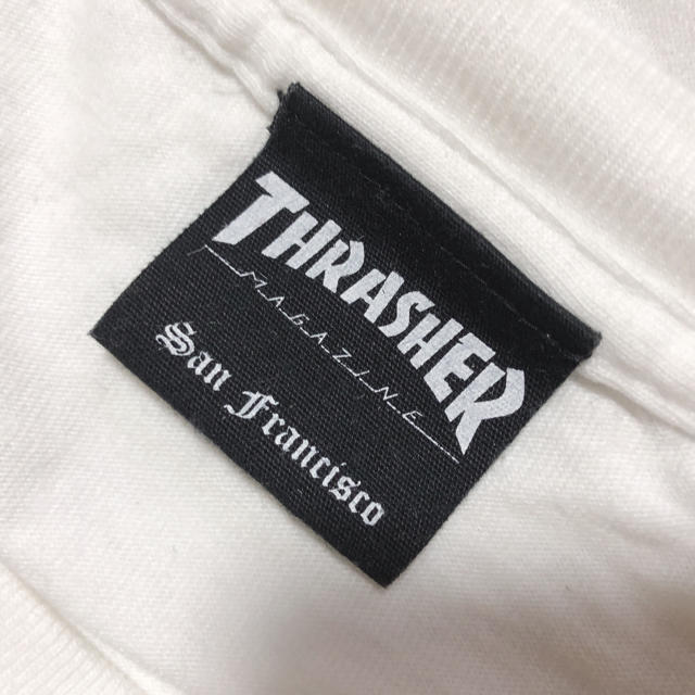 THRASHER(スラッシャー)の【THRASHER】【Keith Haring】ロングTシャツ 黒白 レディースのトップス(Tシャツ(長袖/七分))の商品写真