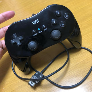 ウィー(Wii)のWii コントローラー ブラック(家庭用ゲーム機本体)