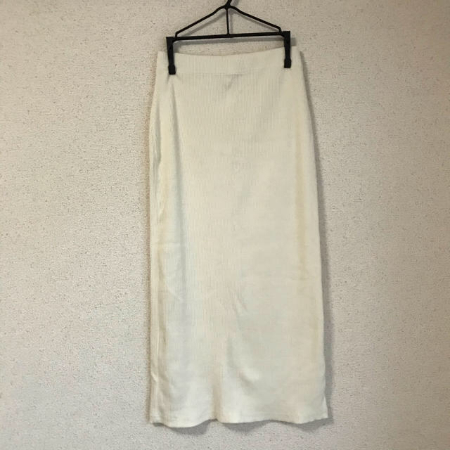 OHOTORO(オオトロ)の韓国　ニット　スカート　白 レディースのスカート(ロングスカート)の商品写真