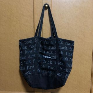 シュプリーム(Supreme)のsupreme  fuck デニムトートバッグ(トートバッグ)