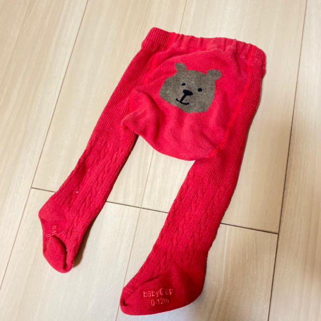 GAP Kids(ギャップキッズ)の美品　babygap ベビーギャップ　くまさんタイツ　0-12m キッズ/ベビー/マタニティのこども用ファッション小物(靴下/タイツ)の商品写真