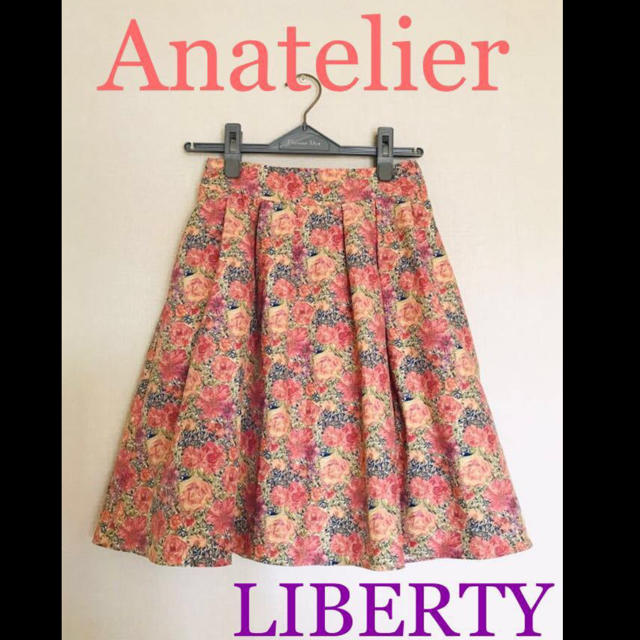 anatelier(アナトリエ)のアナトリエ 🌷リバティ 薔薇スカート 36 オレンジ レディースのスカート(ミニスカート)の商品写真