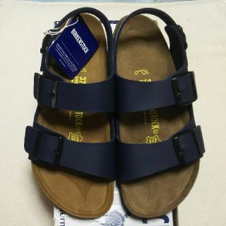 ビルケンシュトック(BIRKENSTOCK)の【新品未使用】ﾋﾞﾙｹﾝｼｭﾄｯｸ ミラノ 37 ﾈｲﾋﾞｰ(サンダル)