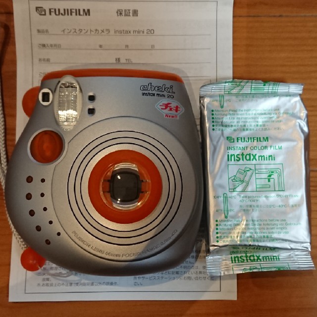 インスタント カメラ📷 instax mini20 チェキ📸オレンジ🍊