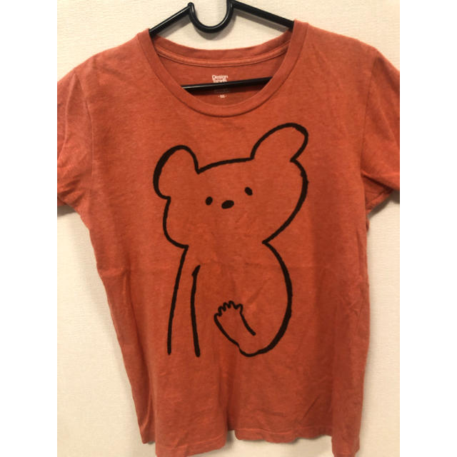 Design Tshirts Store graniph(グラニフ)のグラニフ Tシャツ えんじ色 脱力　くま　可愛い　サンドレッド graniph レディースのトップス(Tシャツ(半袖/袖なし))の商品写真