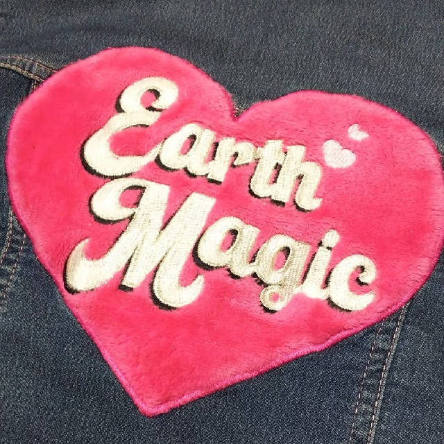 EARTHMAGIC(アースマジック)のアースマジック☆ボア付 デニムブルゾン☆150 キッズ/ベビー/マタニティのキッズ服女の子用(90cm~)(ジャケット/上着)の商品写真