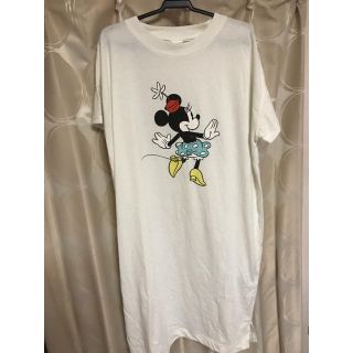 ディズニー(Disney)のミニー Ｔシャツワンピース(ひざ丈ワンピース)