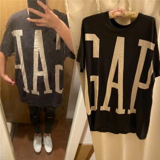 ギャップ(GAP)のGAP オーバーサイズ　Tシャツ　ブラック　黒(Tシャツ/カットソー(半袖/袖なし))