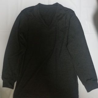 ユニクロ(UNIQLO)のユニクロ【ヒートテック】Sサイズ チャコールグレー クルーネックT(Tシャツ/カットソー(七分/長袖))