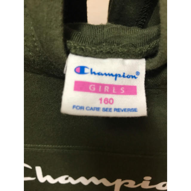 Champion(チャンピオン)のチャンピオン 秋服 女児 パーカー ワンピース 160cm 美品 キッズ/ベビー/マタニティのキッズ服女の子用(90cm~)(ワンピース)の商品写真