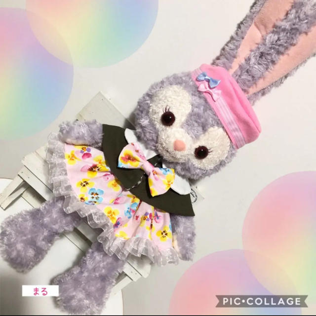 カーキ×ピンク　パンジー柄　おでかけコスチューム ハンドメイドのハンドメイド その他(その他)の商品写真