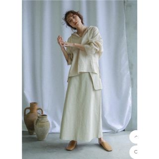 セリーヌ(celine)のモカ　SELECT MOCA リネン　パーカー　ベージュ フリーサイズ(シャツ/ブラウス(長袖/七分))