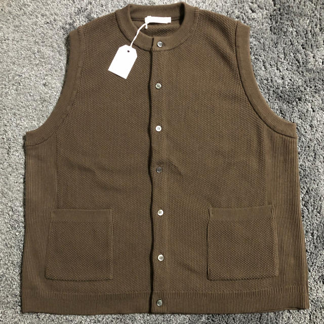 【YASHIKI】Tsukushi Knit Vest（BROWN）