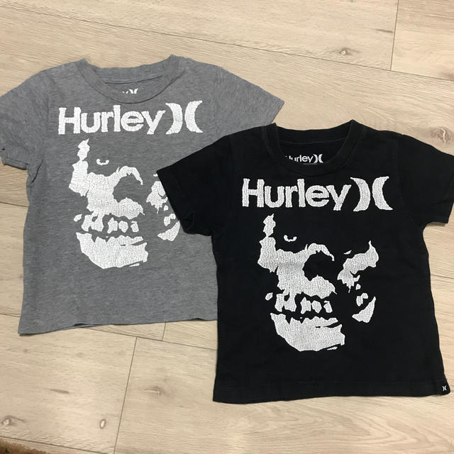 Hurley(ハーレー)のハーレイ Hurley 100センチ Tシャツ 黒 グレー2点セット キッズ/ベビー/マタニティのキッズ服男の子用(90cm~)(Tシャツ/カットソー)の商品写真