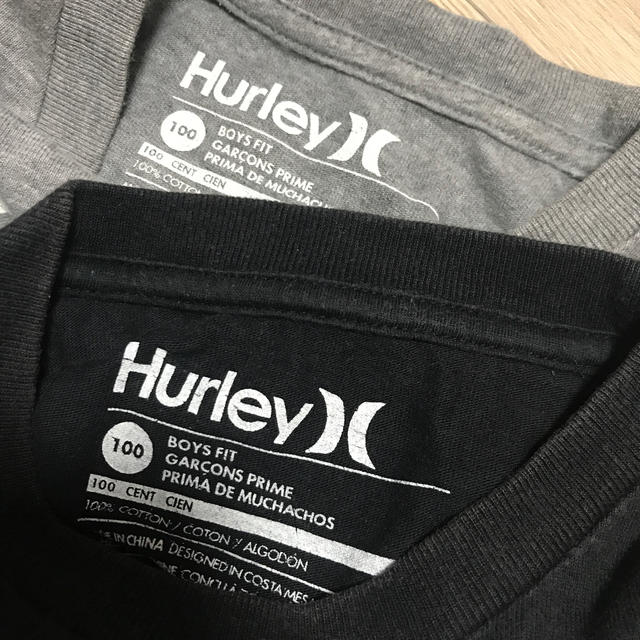 Hurley(ハーレー)のハーレイ Hurley 100センチ Tシャツ 黒 グレー2点セット キッズ/ベビー/マタニティのキッズ服男の子用(90cm~)(Tシャツ/カットソー)の商品写真