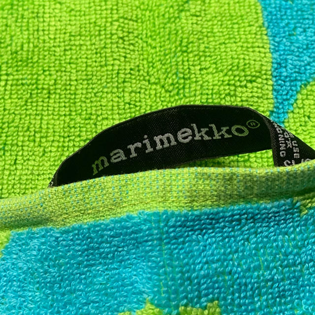 marimekko(マリメッコ)のmarimekko ハンカチ  ターコイズ / ライム グリーン ハンドタオル レディースのファッション小物(ハンカチ)の商品写真