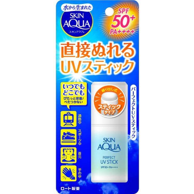 ロート製薬(ロートセイヤク)のロート製薬 スキンアクア パーフェクトＵＶスティック 10g×5個 コスメ/美容のボディケア(日焼け止め/サンオイル)の商品写真