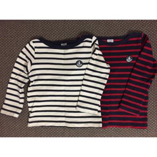 プチバトー(PETIT BATEAU)のプチバトー ボーダーＴシャツ ２枚セット(Tシャツ/カットソー)