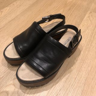 ザラ(ZARA)のZARA  ウエッジソール ウッドソール  サンダル(サンダル)