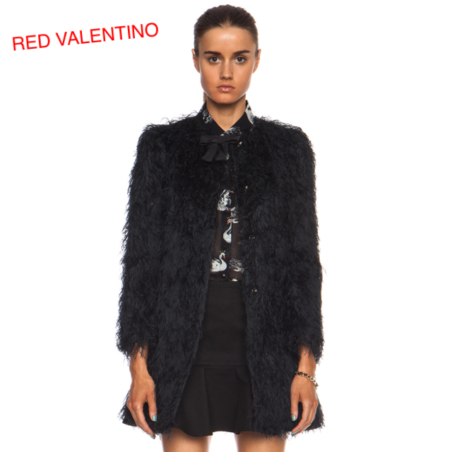 早い者勝ち!レッド ヴァレンティノ RED VALENTINO ファー コート 早い者勝ち!レッド ヴァレンティノ RED VALENTINO ファー コート