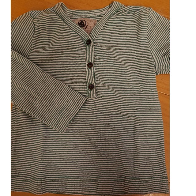 PETIT BATEAU(プチバトー)のお値下げ☆プチバトー　ボーダーTシャツ キッズ/ベビー/マタニティのキッズ服女の子用(90cm~)(Tシャツ/カットソー)の商品写真