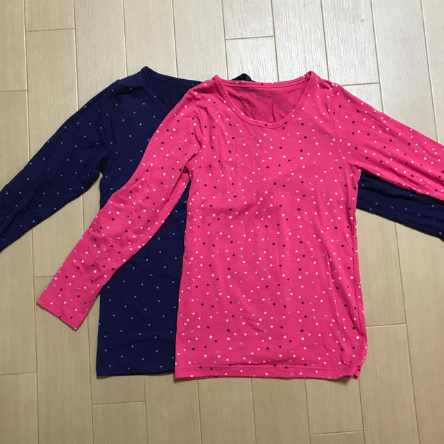 GU(ジーユー)のguヒートテック130サイズ キッズ/ベビー/マタニティのキッズ服女の子用(90cm~)(Tシャツ/カットソー)の商品写真