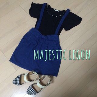 マジェスティックレゴン(MAJESTIC LEGON)のマジェ♡サス付きデニムスカート(ミニスカート)