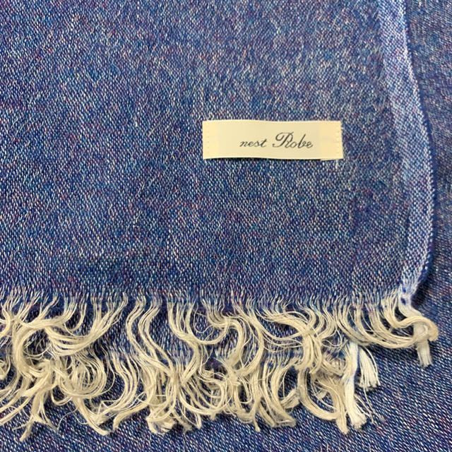 nest Robe(ネストローブ)のネストローブ  ショール（ブルー） レディースのファッション小物(マフラー/ショール)の商品写真