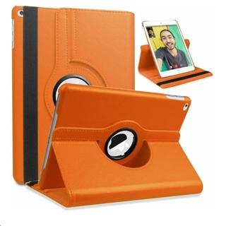 iPad Air/Air2 共用 オレンジ 360度回転機能付 レザーケース(iPadケース)