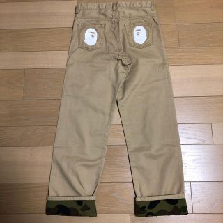 アベイシングエイプ(A BATHING APE)のBAPE KIDS パンツ 140cm ベージュ バックプリント(パンツ/スパッツ)