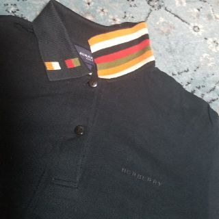 バーバリー(BURBERRY)のBURBERRY バーバリー 新品 トップス 黒  ポロシャツ 長袖 ロンT(Tシャツ(長袖/七分))