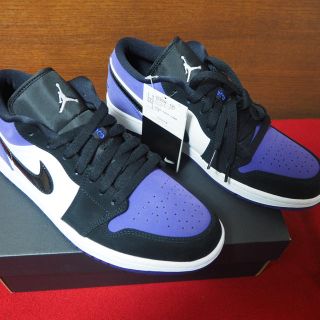 ナイキ(NIKE)のAIR JORDAN 1 LOW パープル 26cm (スニーカー)