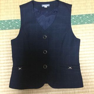 制服事務服ベストSUNPEXIST9号ネイビーGVEL1354(ベスト/ジレ)