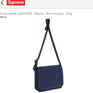 シュプリーム(Supreme)のsupreme lacoste small messenger bag navy(メッセンジャーバッグ)