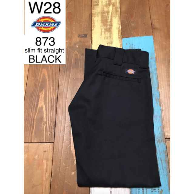 Dickies(ディッキーズ)の３９５９８　アメリカ輸入 USED ディッキーズ ８７３ ブラック　 W２８ メンズのパンツ(ワークパンツ/カーゴパンツ)の商品写真