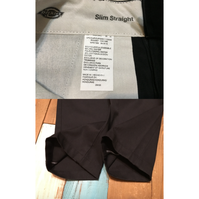 Dickies(ディッキーズ)の３９５９８　アメリカ輸入 USED ディッキーズ ８７３ ブラック　 W２８ メンズのパンツ(ワークパンツ/カーゴパンツ)の商品写真