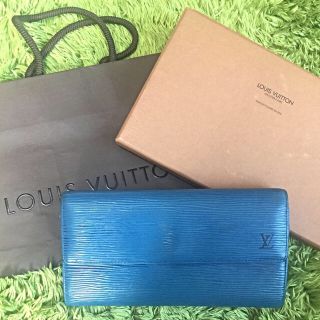 ルイヴィトン(LOUIS VUITTON)のエピ 長財布 青(財布)