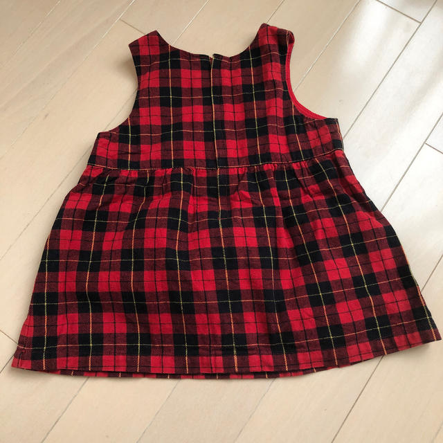 mikihouse(ミキハウス)のミキハウス チェックワンピ 80サイズ キッズ/ベビー/マタニティのベビー服(~85cm)(ワンピース)の商品写真