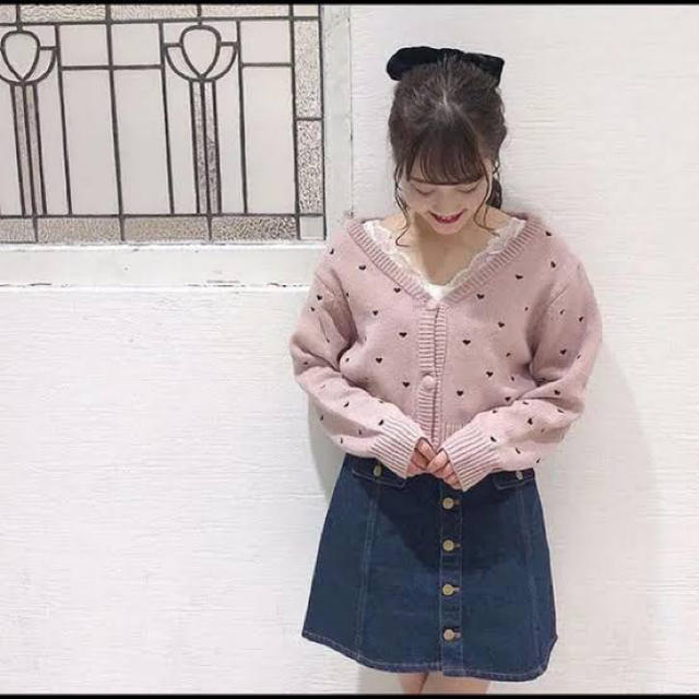 5%OFF evelyn♡エブリン ショート丈 カーディガン ピンク evelyn カーディガン ピンク