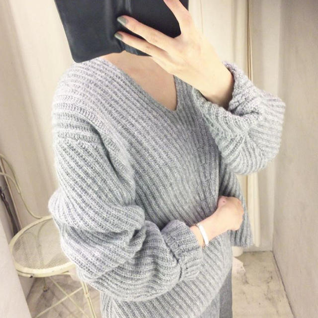 ソフトパープル acne studios アクネ Vネック ニット - 通販