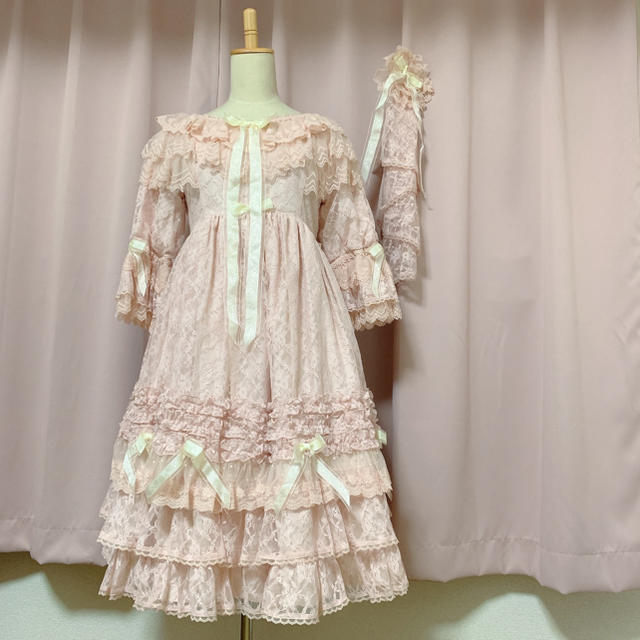 Angelic Pretty(アンジェリックプリティー)のVioretta ワンピース+ キャノティエクリップ レディースのワンピース(ひざ丈ワンピース)の商品写真