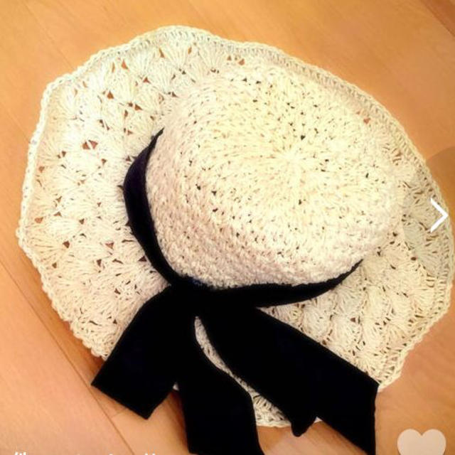 flower(フラワー)のribbon hat ♡♡ お値下げ！！ レディースの帽子(麦わら帽子/ストローハット)の商品写真