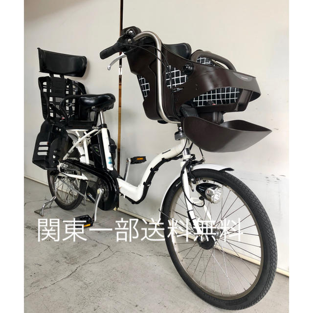 パナソニック ギュットミニ 20インチ 3人乗り 新基準 8ah 電動自転車前後タイヤビッグサドル付属品