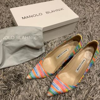 マノロブラニク(MANOLO BLAHNIK)の激レア❤️マノロブラニク❤️海外セレブ着用レッドカーペット！デザイン❤️(ハイヒール/パンプス)