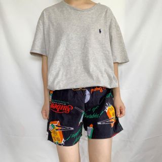 サンタモニカ(Santa Monica)の古着　90s タバコ柄ショーツ(ショートパンツ)