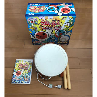 ウィー(Wii)の「太鼓の達人Wii ドドーンと2代目! 同梱版」ソフトセット売り(家庭用ゲームソフト)