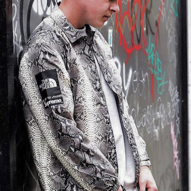 Snakeskin Taped Seam Coaches Jacket